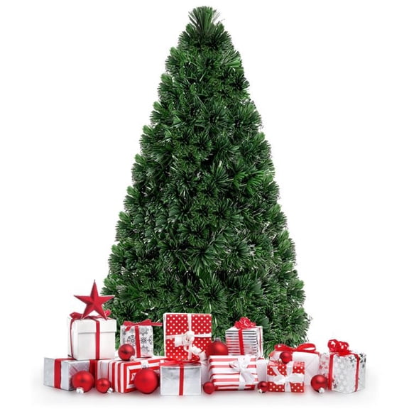 3 Feet 6 Feet Artificial Pre Lit Fiber Optic PVC Christmas Tree