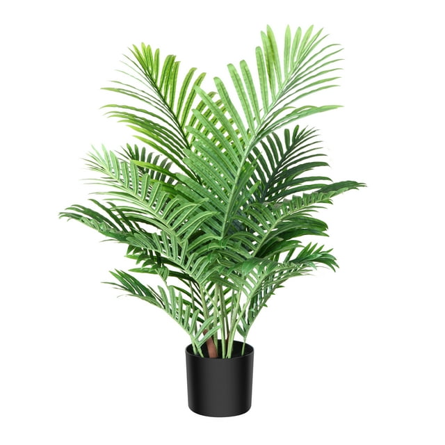 DR.Planzen 3ft Tall Majesty Palm Artificial Plant in Pot for Indoor