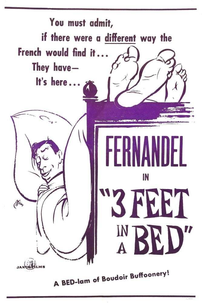 3 Feet In A Bed Canvas Art -  (24 x 36)