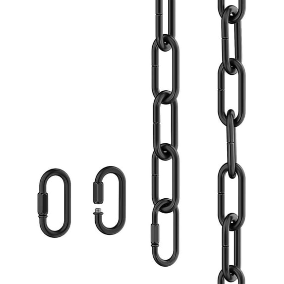 3 Feet Industrial Light Fixture Chain Plant Hanging Chain with Detachable Link, Maximum Load is 50 Pounds
