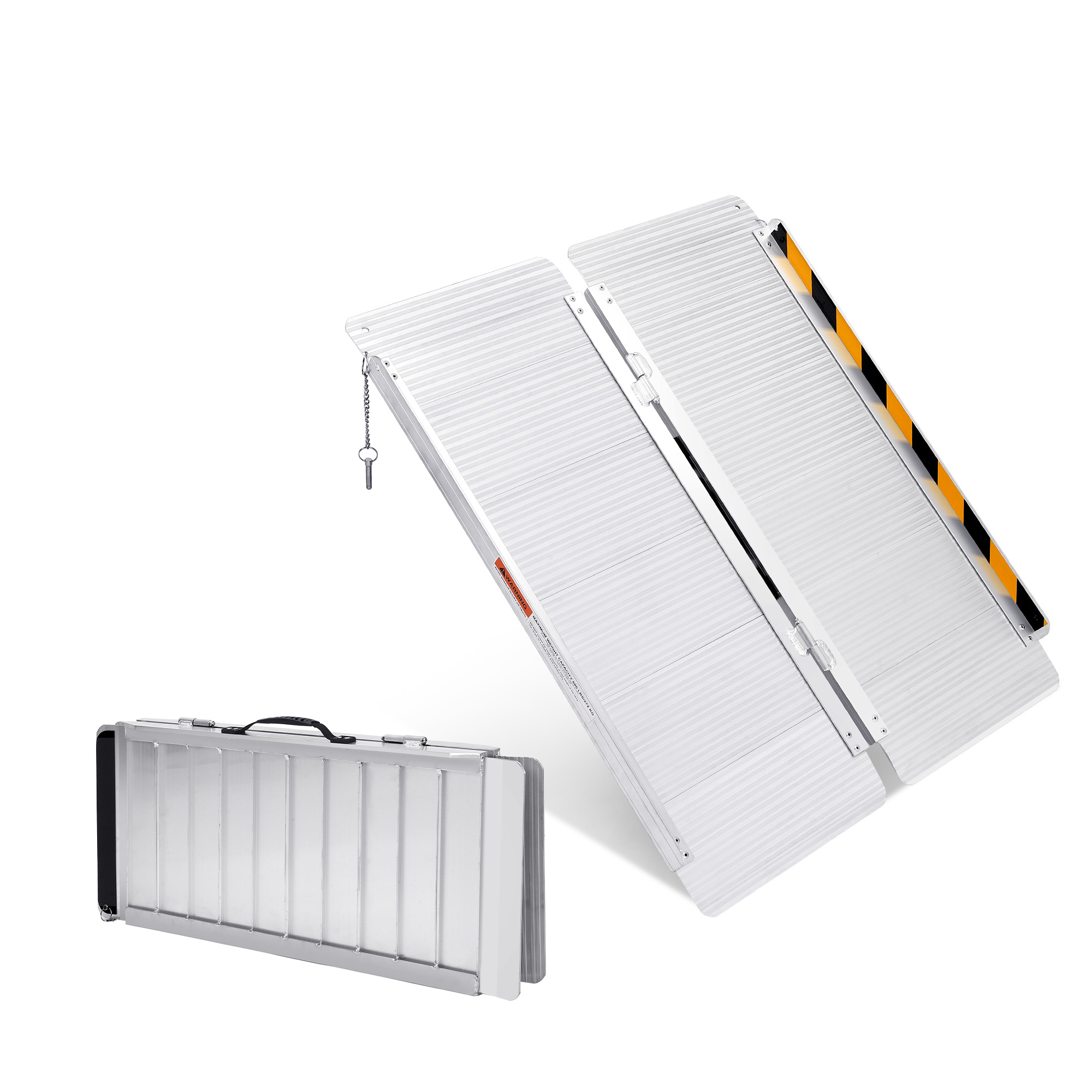 3 Feet Portable Wheelchair Ramp, Non-Skid Aluminum Handicap Ramps with ...