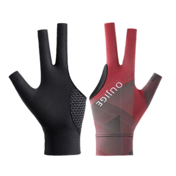 3 Finger Billiard Gloves Antiskid Soft Snooker Gloves Breathable Y1B1