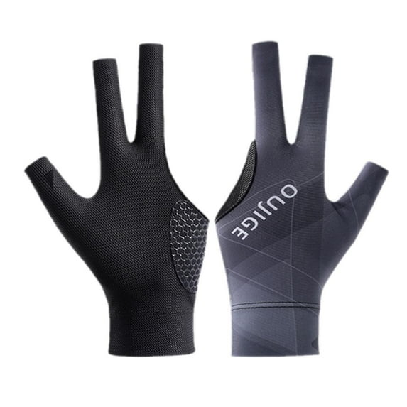 3 Finger Billiard Gloves Antiskid Soft Snooker Gloves Breathable Y1M9