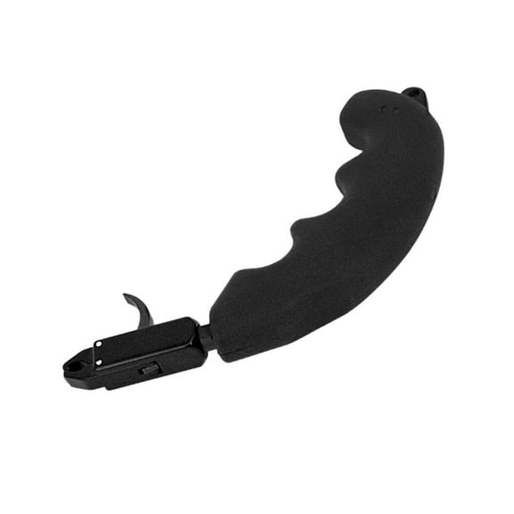 3-Finger Rubber Hand Held Bow Release, 360 Degrees Mount Caliper for Target Outdoors, Black