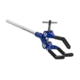 thumbnail image 1 of 3 Finger, Vinyl Coated Extension Clamp on Stainless Steel Rod - 3.4" Max Clamp Opening, 5.5" Rod, 2" Fingers - Zinc Alloy Construction - Research, Industrial Laboratory Grade -  Eisco Labs, 1 of 8