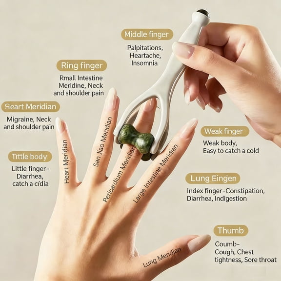 3 Finger Wrist And Hand Joint Massagers, Hand Massage Rollers, Male And Female Handheld Blood Circulation Tools, To Unblock Muscles And Meridians