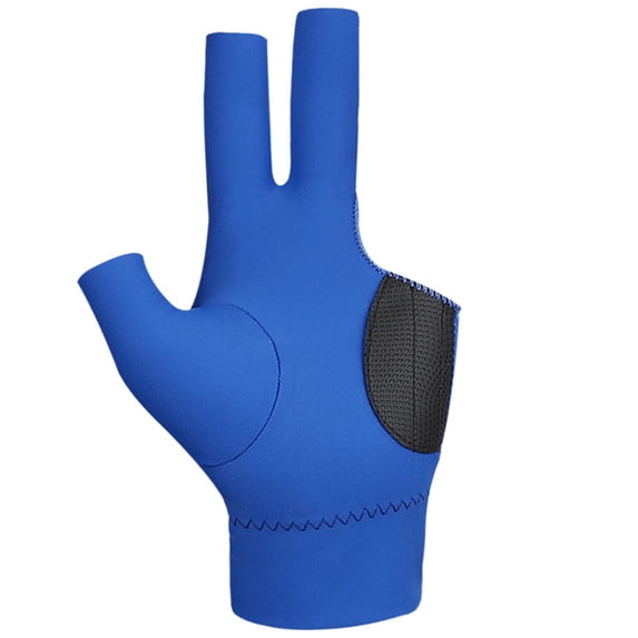 3 Fingers Pool Gloves Breathable Billiard Gloves Left/right Hand (Blue Left)