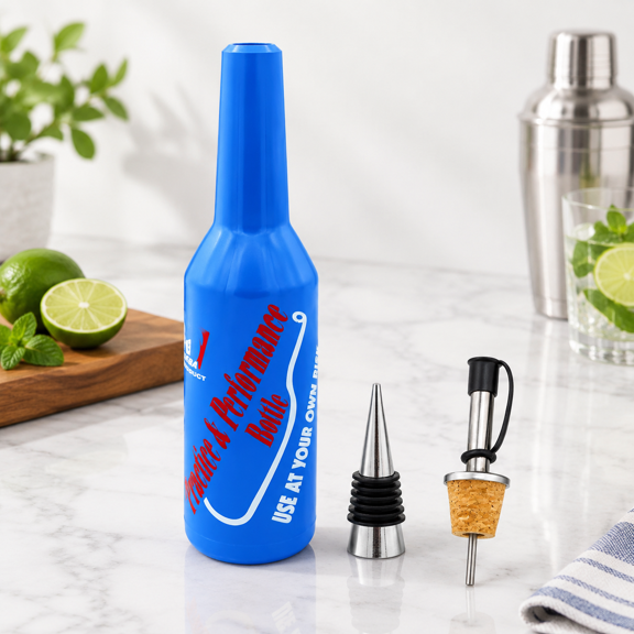 3 Flair Bottle Bartender Practice Set with Pourer and Stopper