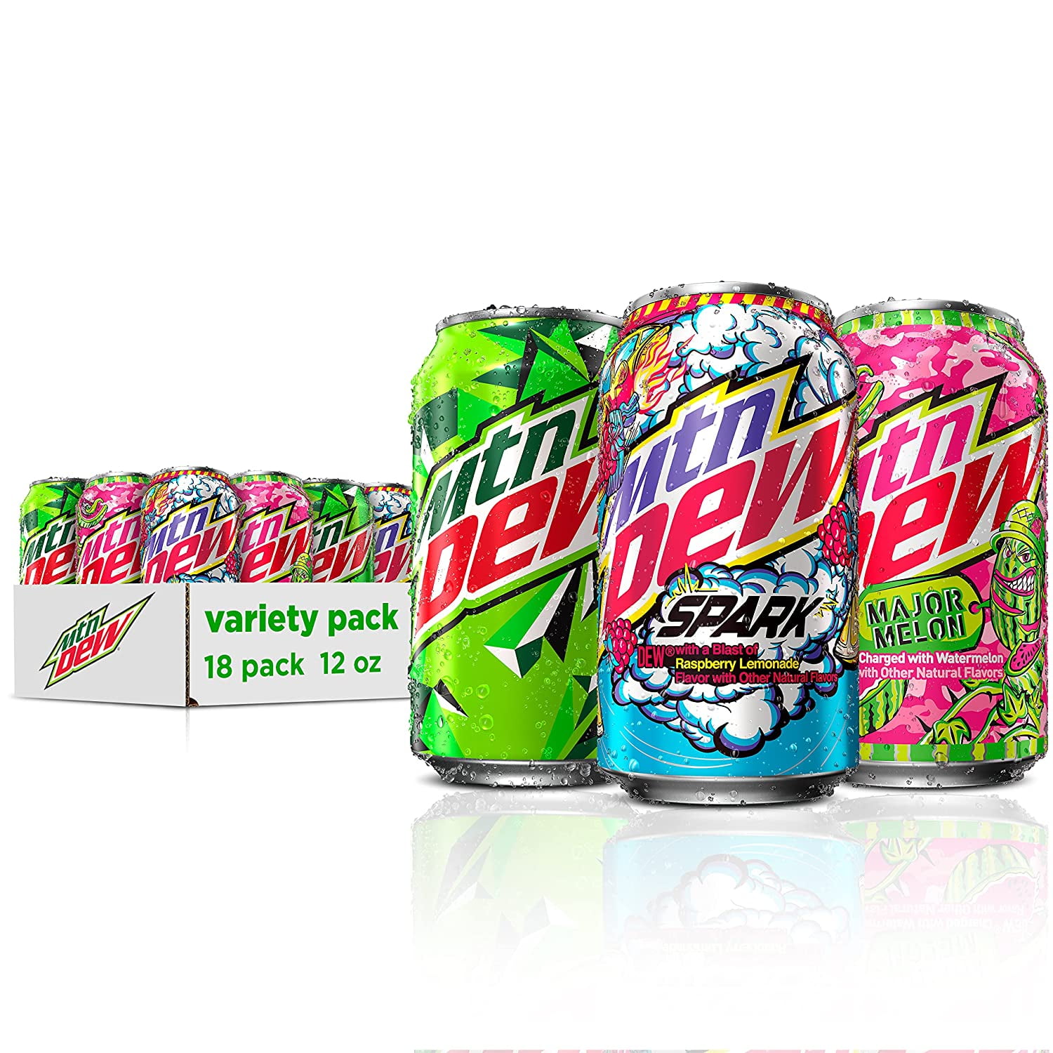 3 Flavor Major Melon Variety Pack (Major Melon, Spark (Rasp Lemonade