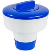 3" Floating Tablet Dispenser 3-lbs Capacity (1) Dispenser Swimming Pool Spa Floating Dispenser, Blue/White