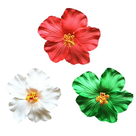 3 Floral Hairpins Plumeria Design Slip-Resistant Clips Bridal Thin Fine Hair Friendly