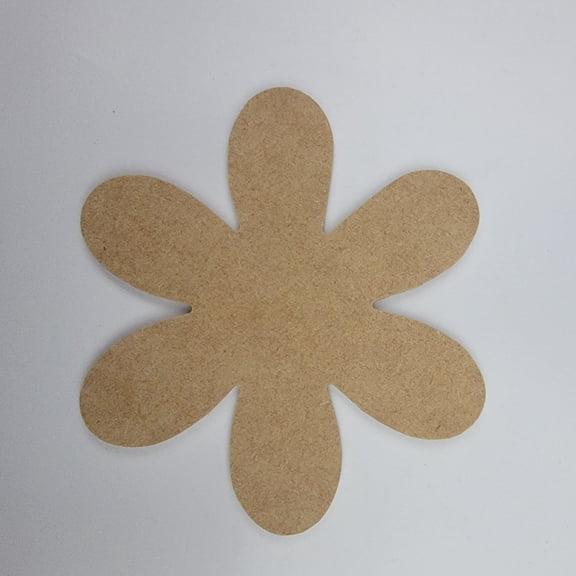 3" Flower Power, Unfinished MDF Art Shape by Wooden Craft Cutouts