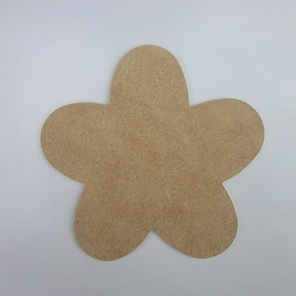 3" Flower, Unfinished MDF Art Shape by Wooden Craft Cutouts, 1-8 Thickness