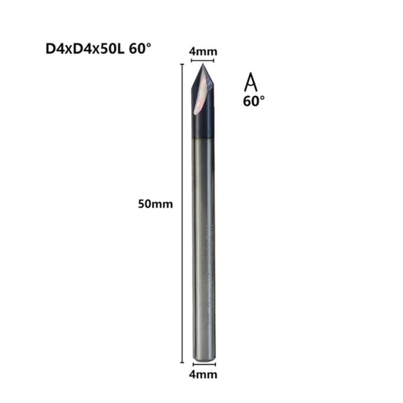3 Flute Chamfer Milling Cutter 60 Degrees Router Bit Carbide Chamfer