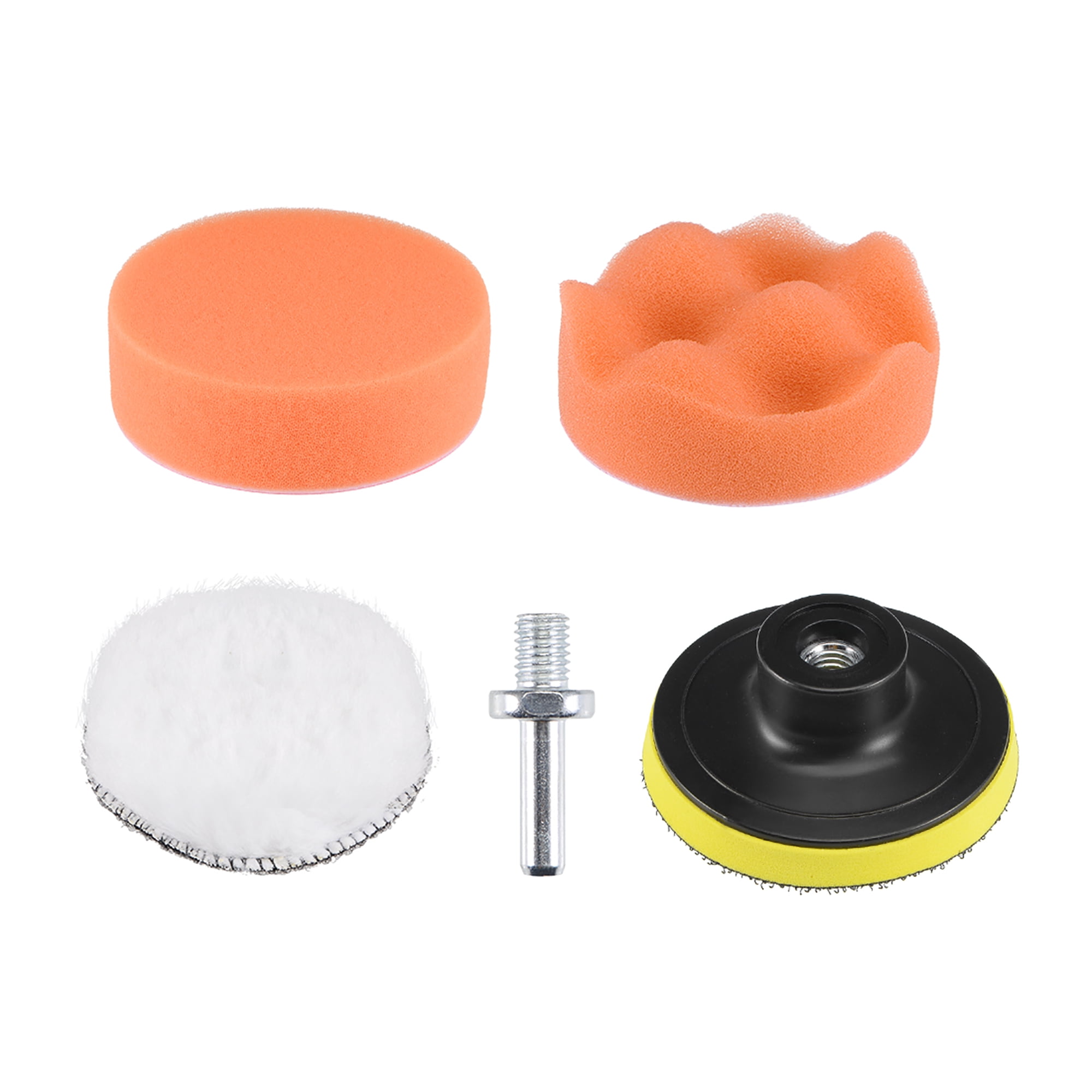 Polishing Pad Kit Uxcell 4 Inch Foam Drill - 7 Sponge Pads + Wool Pad + Backing Pad With M10 Adapter Boat Polishing Kit 2 thumbnail image