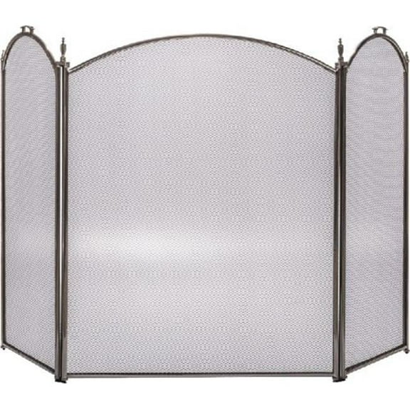 3 Fold Arched Screen, Pewter
