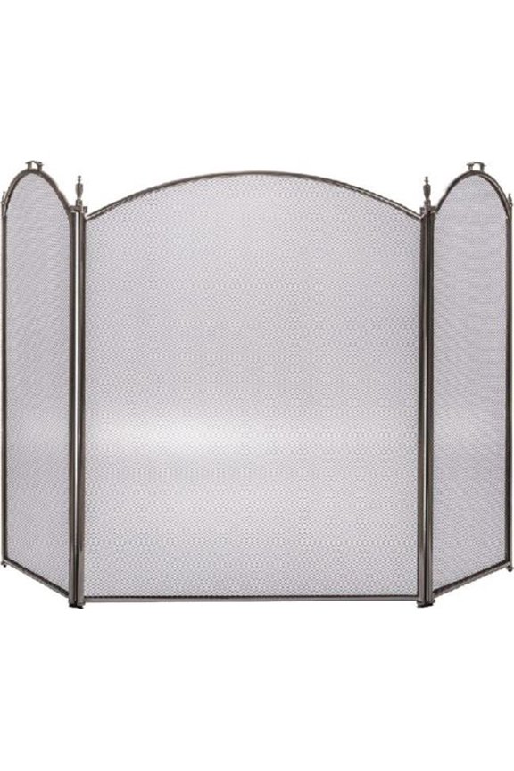 3 Fold Arched Screen, Pewter