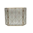 thumbnail image 1 of 3 Fold Bevelled Glass Screen, Gold & Glass, 1 of 1
