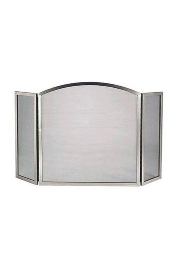 3 Fold Center Arched Screen, Satin Nickel