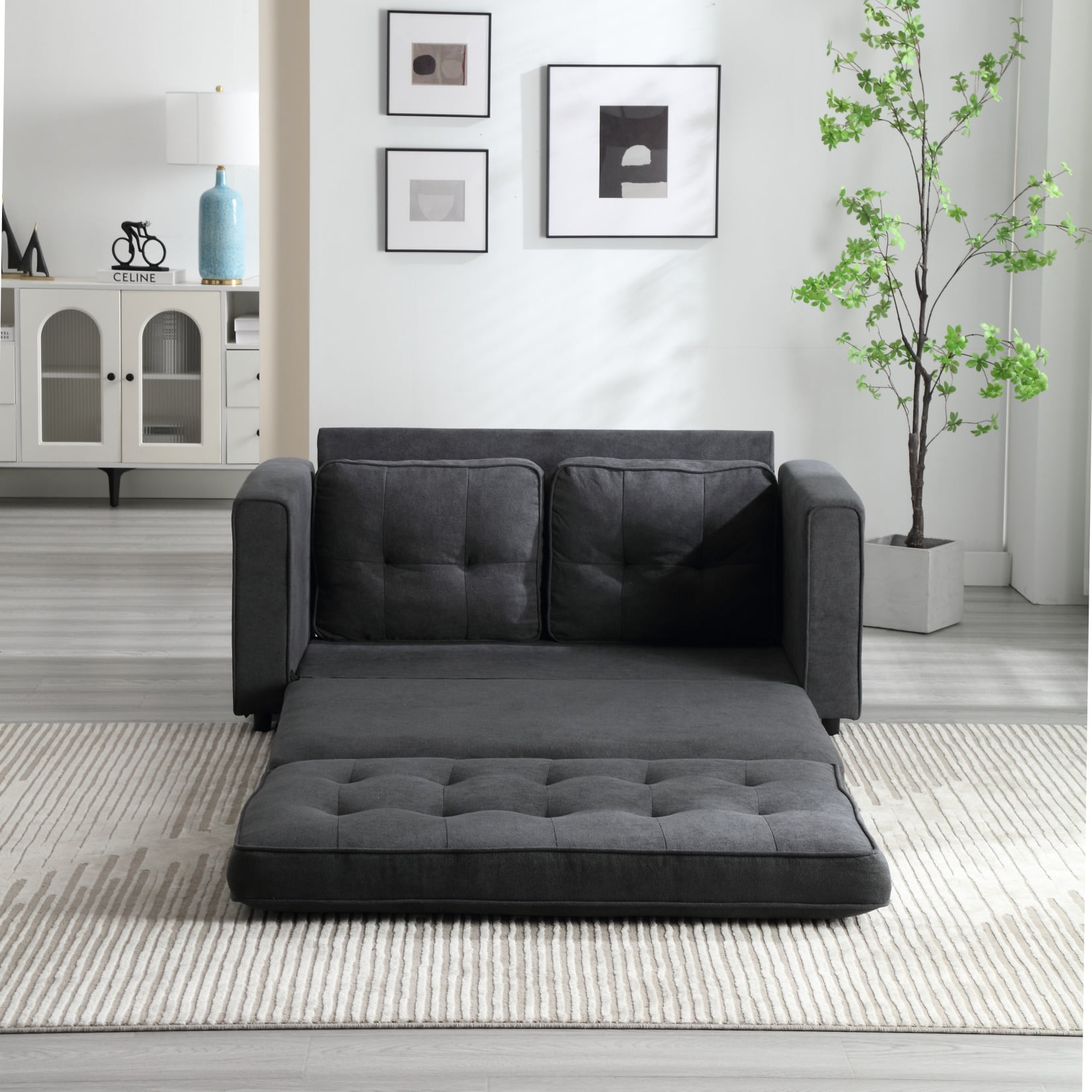 3 Fold Sofa, Convertible Futon Couch sleeper sofabed, Space saving