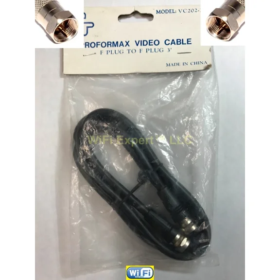 3 Foot Rg59 Tv Coax Coaxial Cable F Plug Male To F Plug Male Ships From Usa