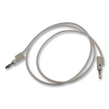 3 Foot White Banana to Banana Stackable Test Lead