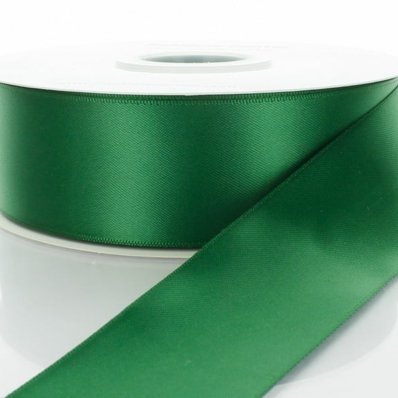 3" Forest Green Double Faced Satin Ribbon 100 Yards