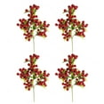 thumbnail image 1 of 3 Forks Simulation Foam Christmas Berry Branches Home Decor 4Pcs, 1 of 10