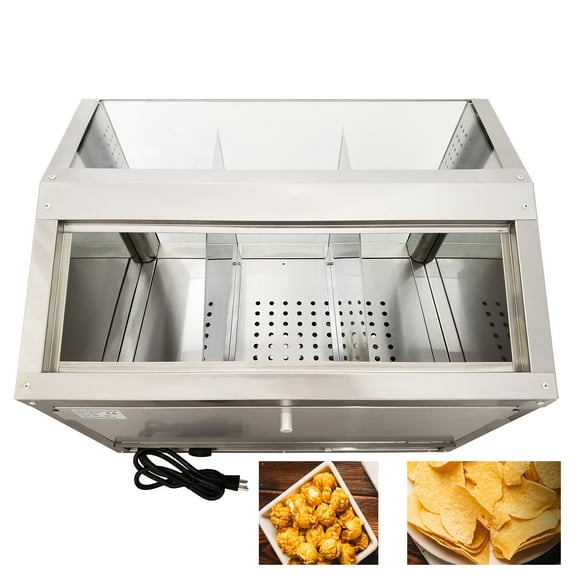 3 Frames Heat Preservation Cabinet Stainless Steel Puffed Food Commercial 110V