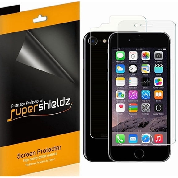 [3 Front & 3 Back] Supershieldz for iPhone 7/ 8 / SE (2020, 2nd Generation) [Front + Back] Full Body Screen Protector, Supershieldz for Anti-Bubble High Definition (HD) Clear Shield
