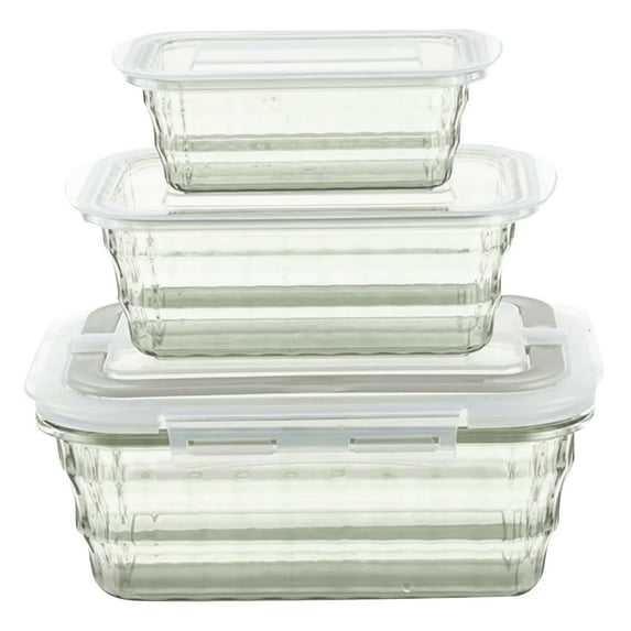 3 Fruit Fruit Containers With Tureen Bowl Clear Container Container Sealed Container Cereal Oatmeal Food Food Storage Containers Pasta Container Freezer Storage Containers Containers for Organizing