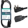 3 Ft Black Appliance Extension Cord 14 Gauge 3 Prong SPT3 Cable Wire