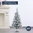 thumbnail image 1 of 3 Ft Christmas Tree Green Tabletop Christmas Tree with Snow Flocked Mini Xmas Pine Tree with Plastic Stand for Indoor Outdoor Holiday Home Decoration, 1 of 6