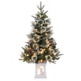 3 Ft Christmas Tree with Snowman Base, Artificial Holiday Christmas ...