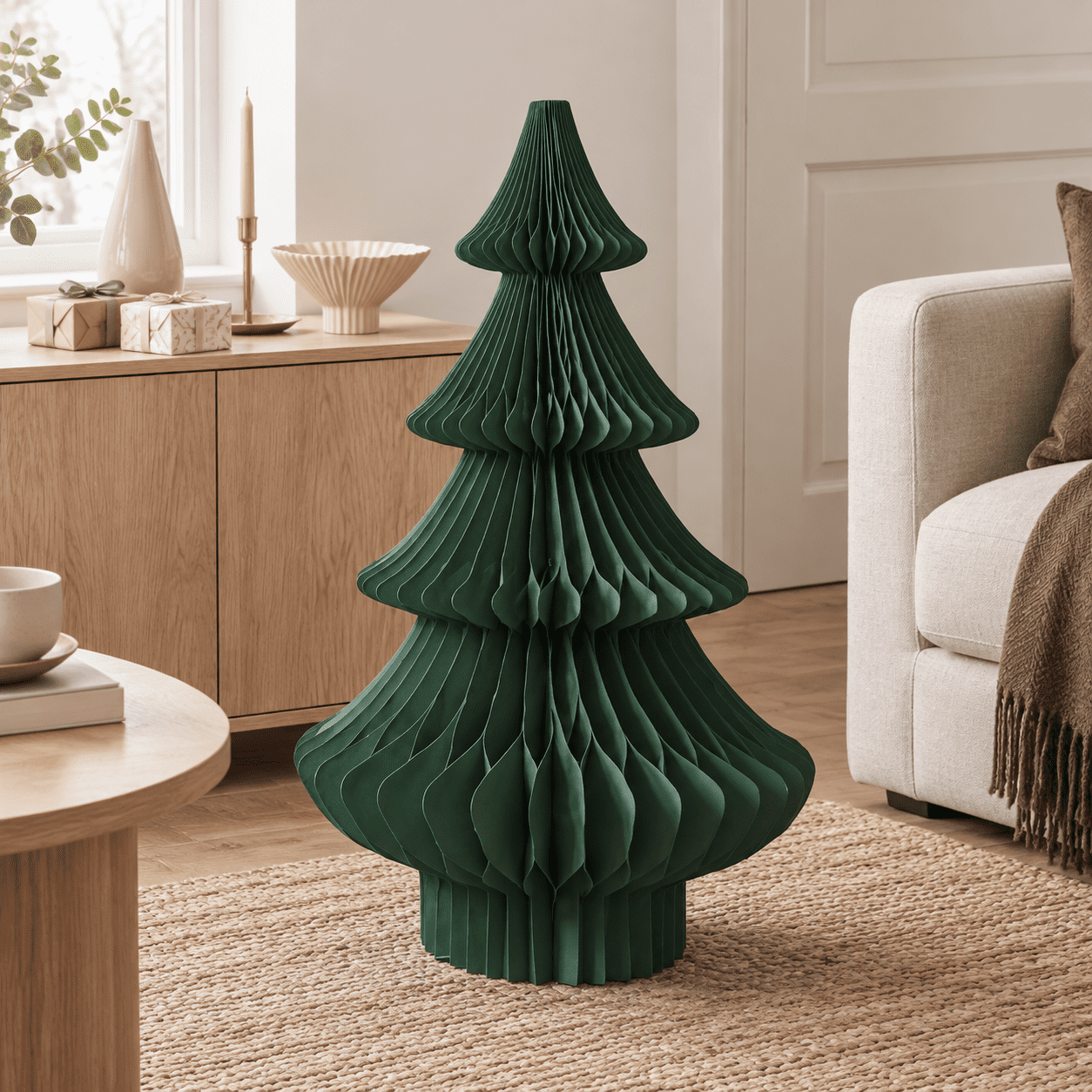 3 Ft Dark Green Extra Large Paper Christmas Tree for Holiday Decor ...
