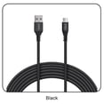 thumbnail image 1 of 3 Ft. Fast and Sync Round Micro USB Cable-BLACK, 1 of 1
