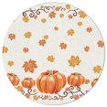 3 Ft Round Area Rug Mats for Living Room Thanksgiving Day Fall Pumpkins
