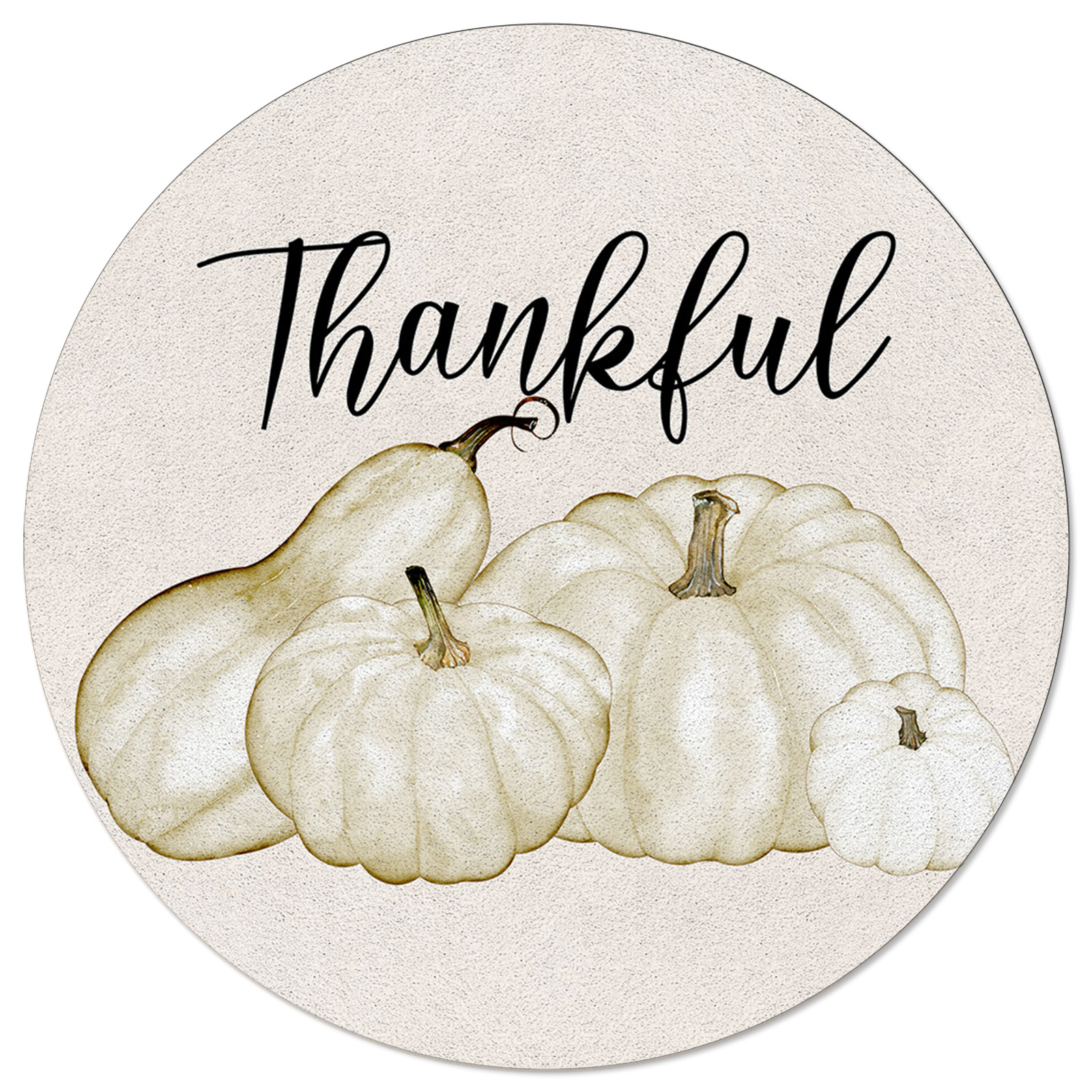 3 Ft Round Area Rug Mats for Living Room Thanksgiving Day Fall Pumpkins