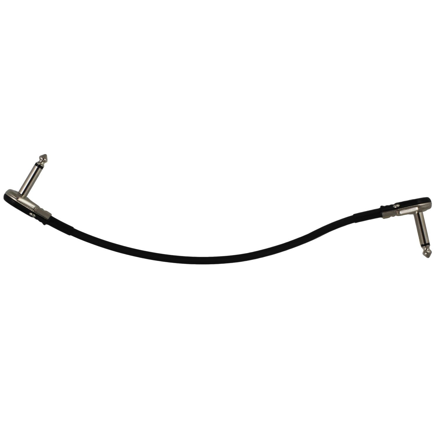 3 Ft S-Shape Castline Silver Mogami 2319 Guitar Pedal Board Patch Cable TS Low Profile Pancake Connector