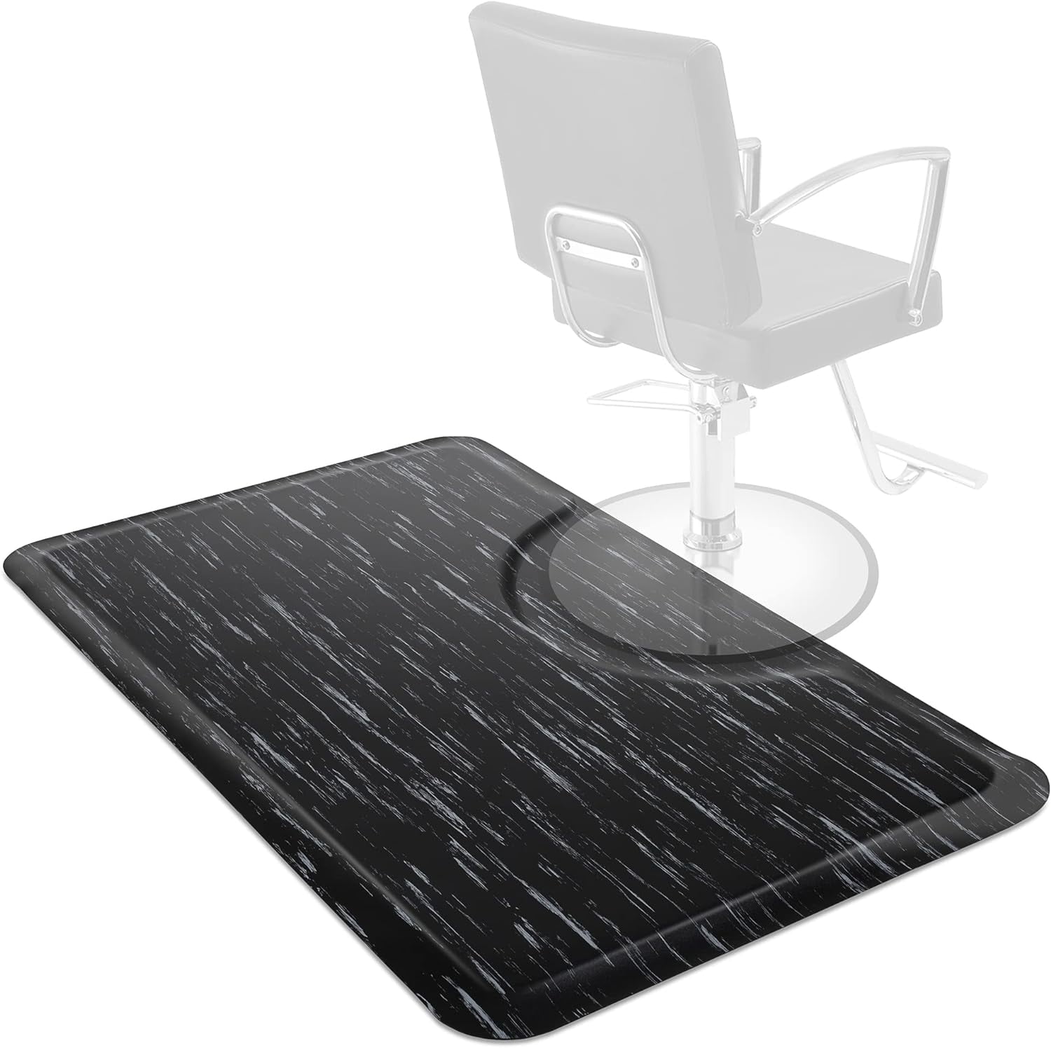 3 Ft. X 5 Ft. Salon & Barber Shop Chair AntiFatigue Floor Mat Black
