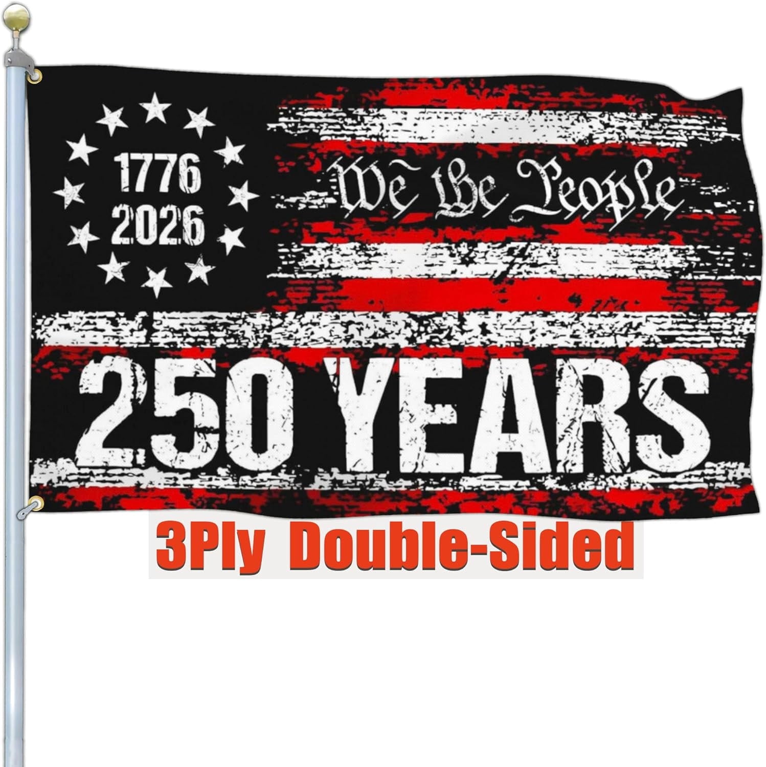 Xiyadun 3 ft x 5 ft  Patriotic Outdoor Flag, Double-Sided