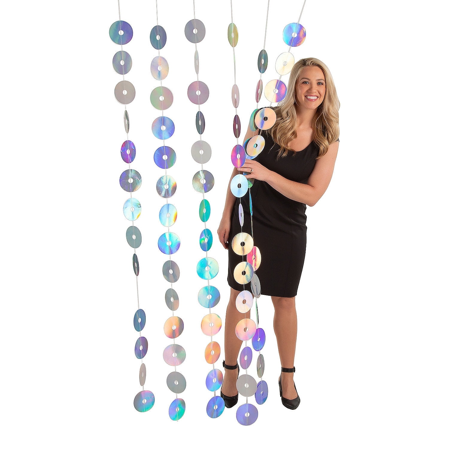 3 Ft. x 6 Ft. Throwback CD Disc Cardstock Hanging Curtain Backdrop ...