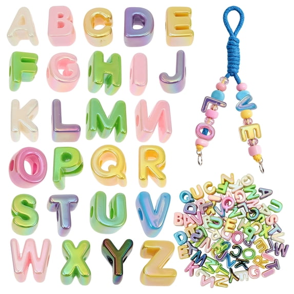 3 Full A-Z Sets Large Hole Letter Beads 6mm, 78Pcs 20mm Chunky Bubble Alphabet Beads for Friendship Bracelets and Jewelry Making DIY Craft