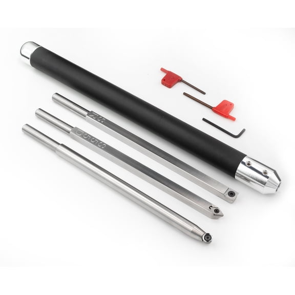 3 Full Size Simple Woodturning Tools w/ Simple Shear Cutting Finisher (12" Tool w/ 17" Foam Grip Handle)