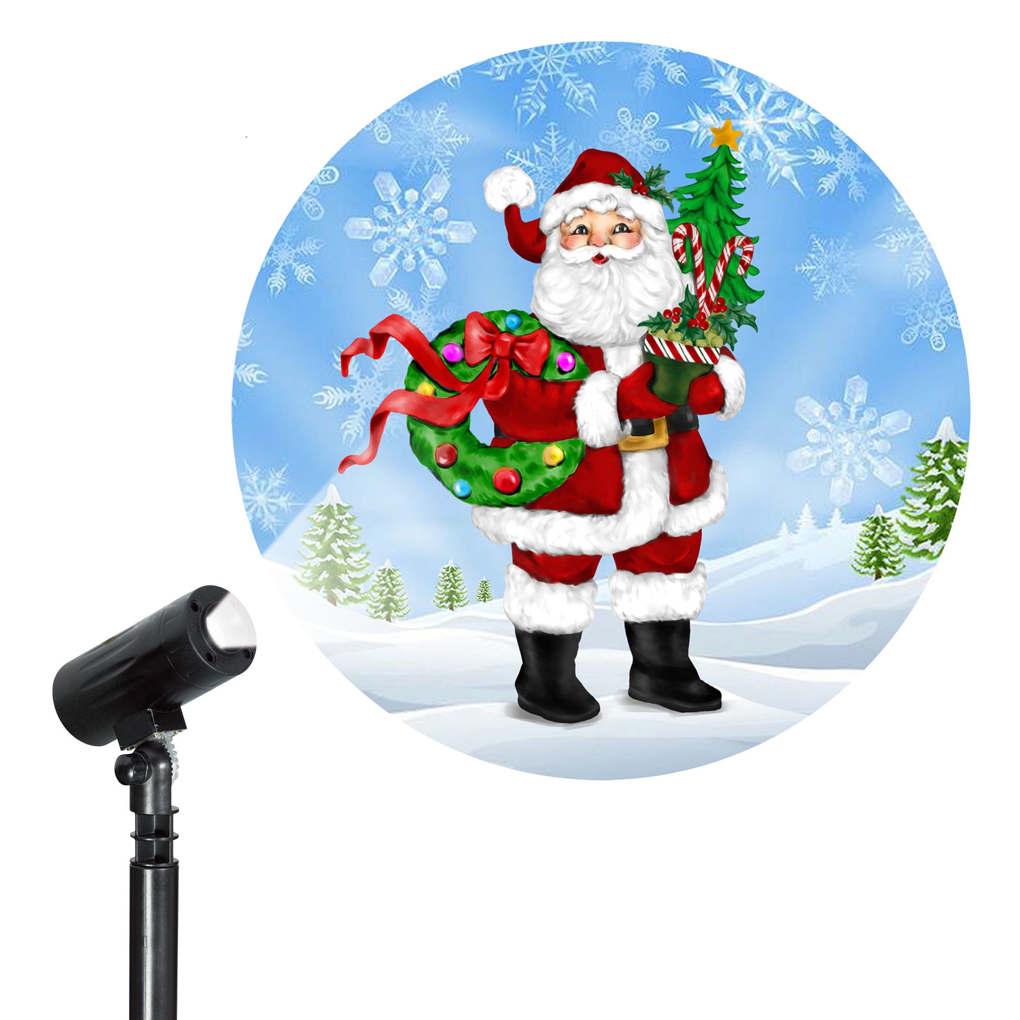 3Function LED Santa Projector with Timer, 9.5 sq ft, by Holiday Time