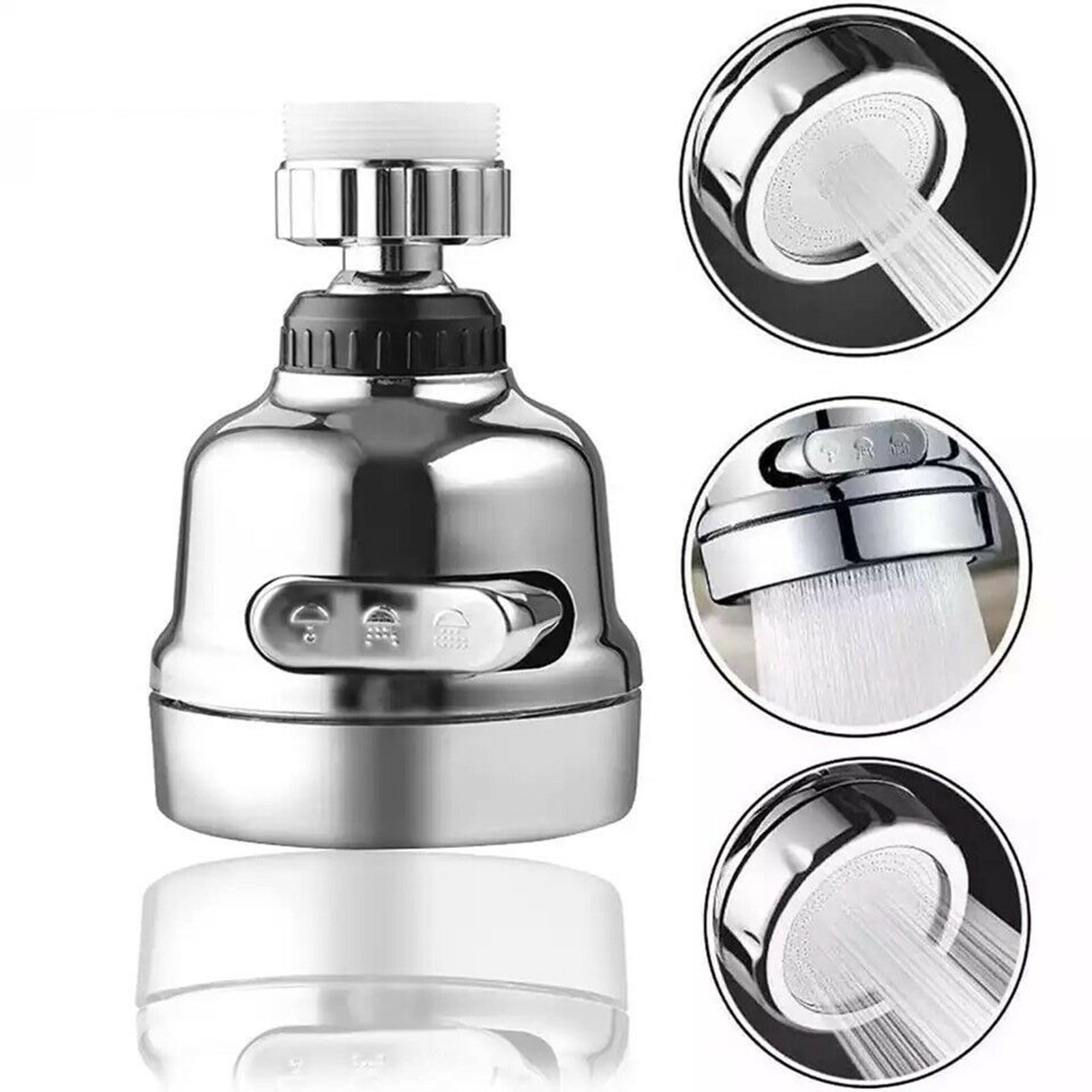 3 Functions Spray Head 360 °Swivel Faucet Spayer Head G1/2 Water-saving Sink Aerator For Kitchen Faucet Replacement Spray Head ,Durable Material