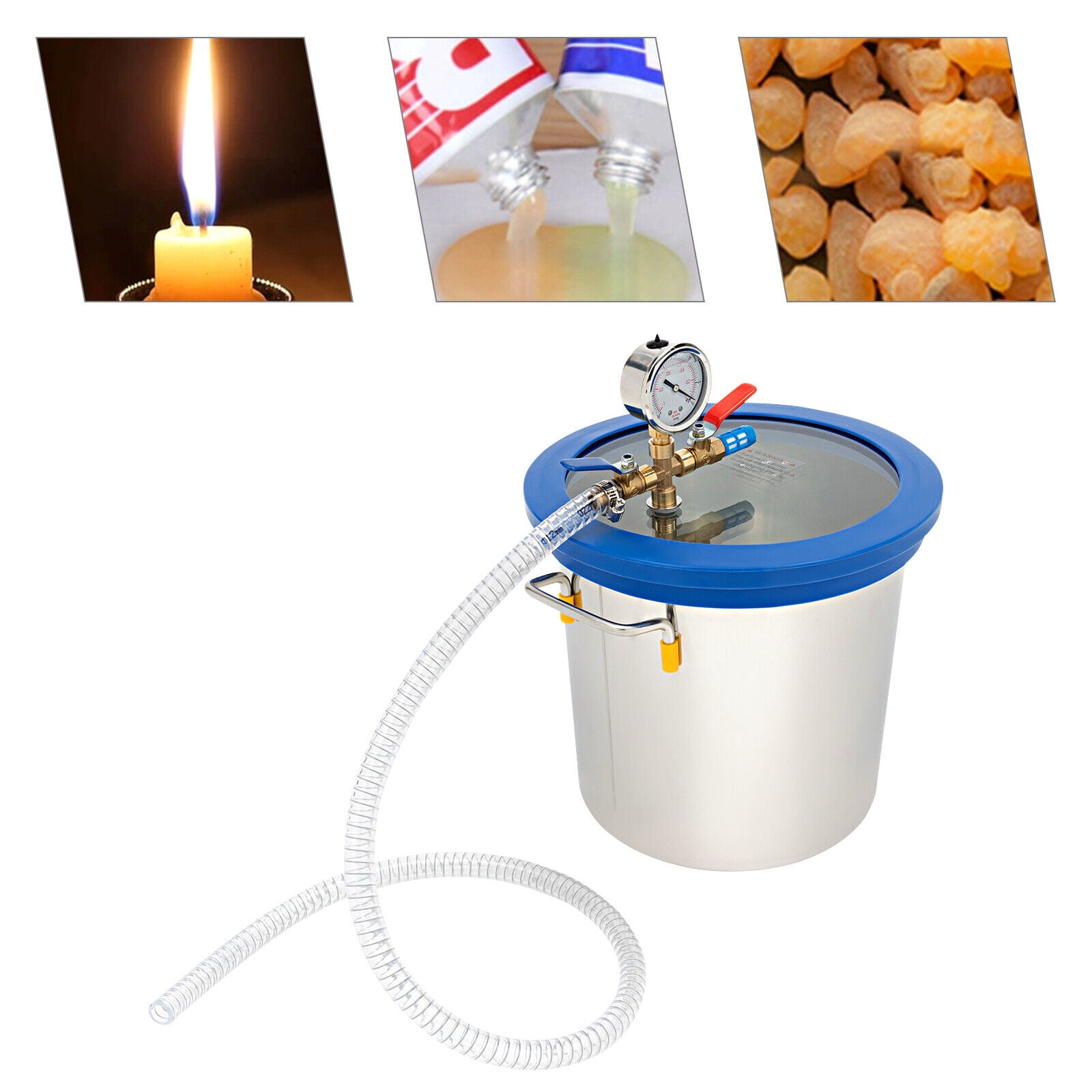 3 Gal 11.36L Vacuum Chamber & Lid Degassing Chamber for Stabilizing