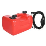 3 Gal 12L Portable Boat Fuel Tank With Hose Connector For Marine Outboard Motor