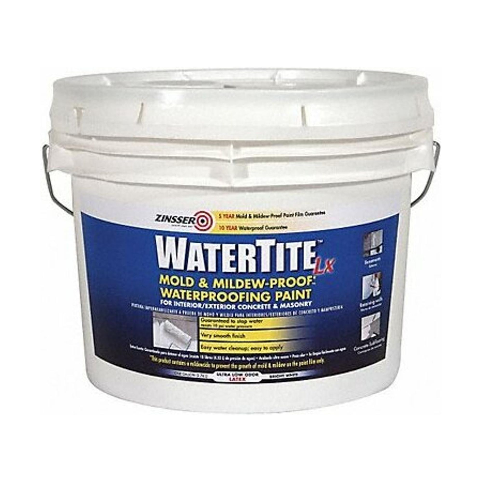 Zinsser Mold and Mildew Paint,White,3 gal,Pail 270268