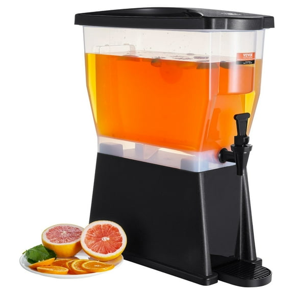 3-Gallon Beverage Dispenser with Stand, Plastic Juice and Water Dispenser with Spigot and Lid, Iced Tea Lemonade Drink Server for Restaurants, Hotels, Parties
